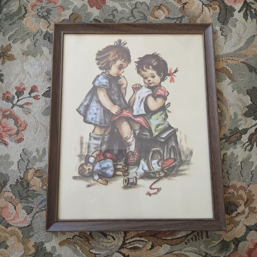 Vintage Hummel Styled Little Girls Print